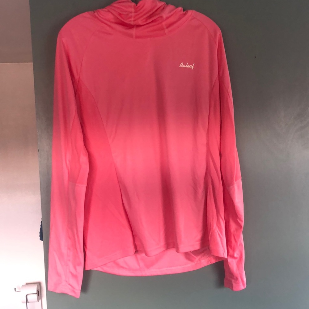 Baleaf Sun/SPF shirt. Has attached hood and neck gaiter, long sleeves